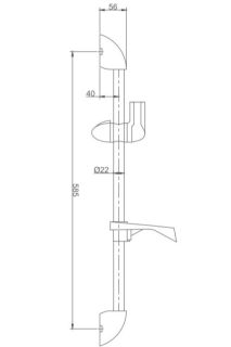 Душевая штанга Haiba HB8001 хром